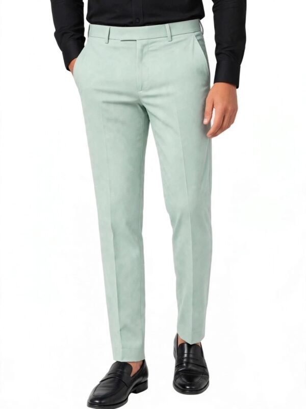 Rovyx Mint Green Slim Fit Formal Pant - front view