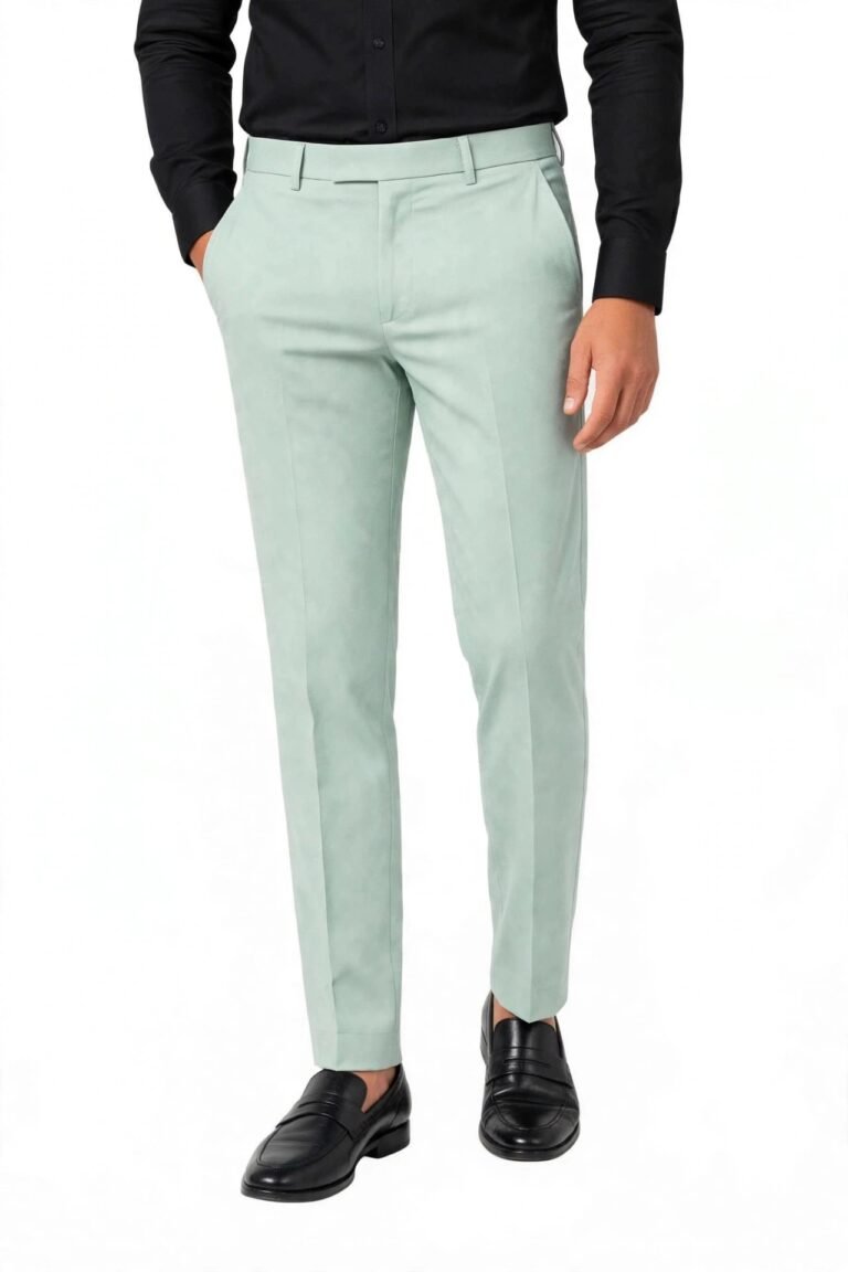 Linen Trousers for Men | 5 Colours at ₹699 Rovyx Mint Green Formal - front view